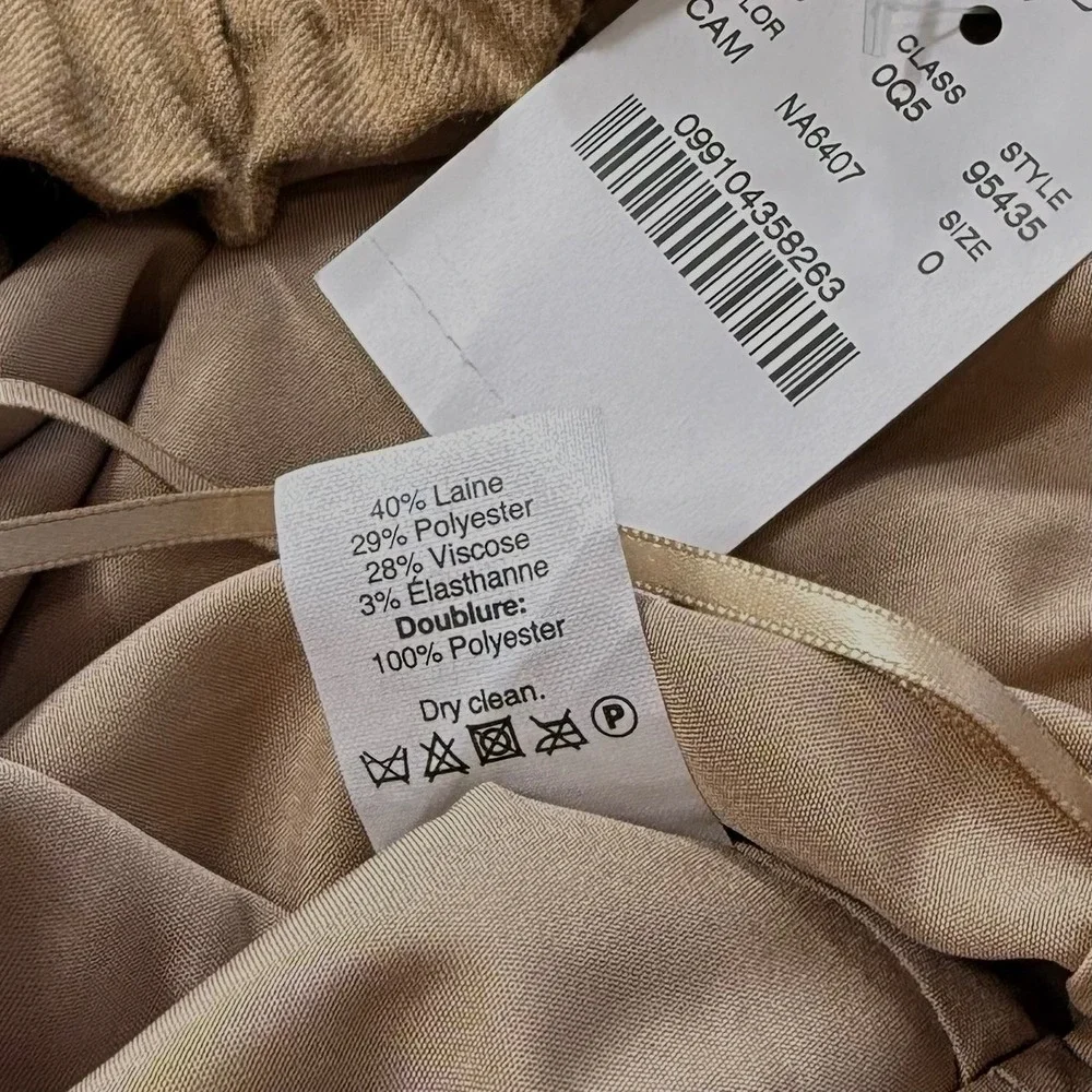 J.Crew Wool-Blend Gathered Waist‎ Mini Skirt Camel Womens 0